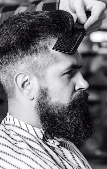 Barber Combing Hair